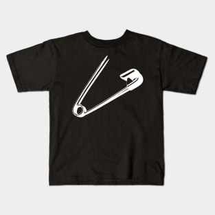 Safety Pin - What the Punk? - Stay Sharp - white edition Kids T-Shirt